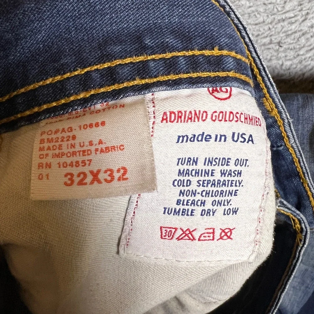 AG Adriano Goldschmied Jeans Mens 34x31 The Hero Dark‎ Wash Excellent Relaxed